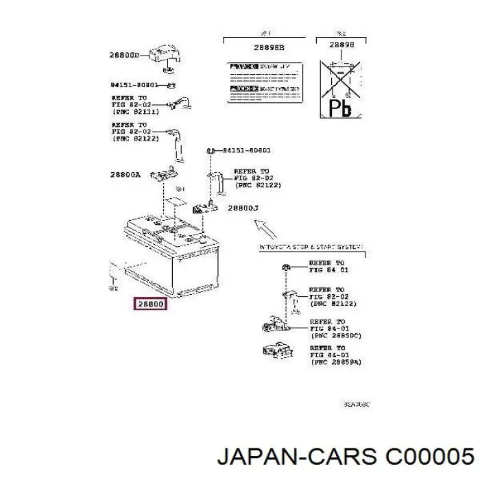 C00005 Japan Cars колодки тормозные задние барабанные
