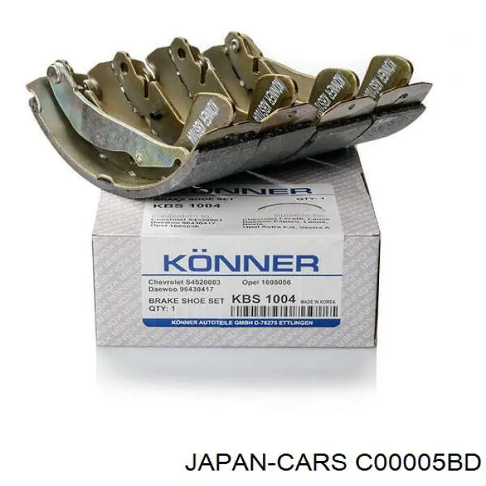 C00005BD Japan Cars kit de montagem das sapatas traseiras de tambor