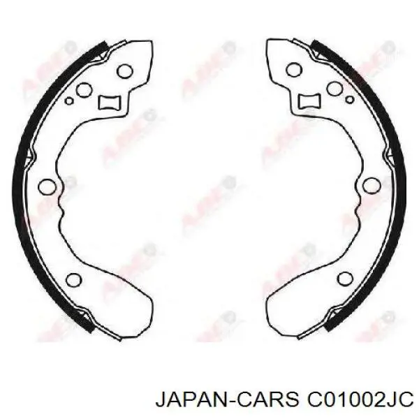 C01002JC Japan Cars Барабанные тормозные колодки