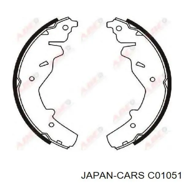 Задние барабанные колодки C01051 Japan Cars