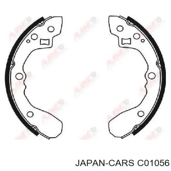 C01056 Japan Cars Барабанные тормозные колодки