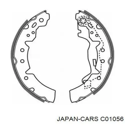 Тормоза рабочие задние ножные и тормозные барабаны Japan Cars C01056 цена, от 23.68 USD