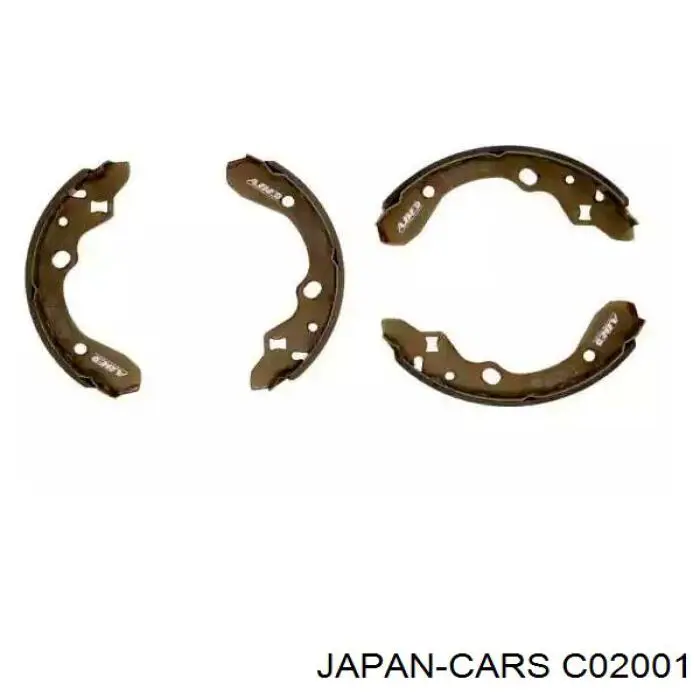 C02001 Japan Cars колодки тормозные задние барабанные