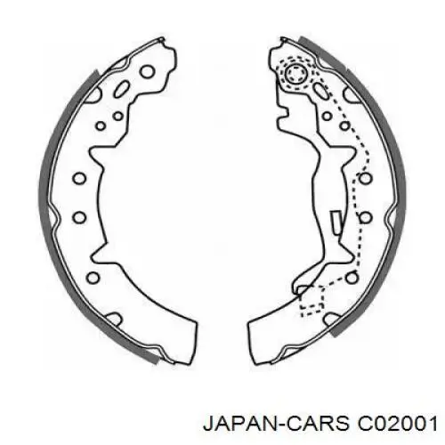 Тормоза рабочие задние ножные и тормозные барабаны Japan Cars C02001 цена, от 13.91 USD