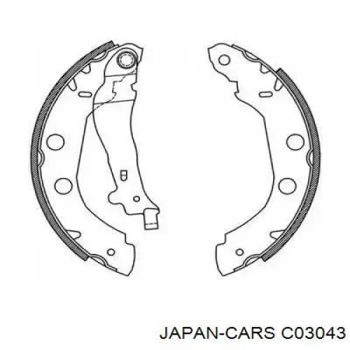 Задние барабанные колодки C03043 Japan Cars