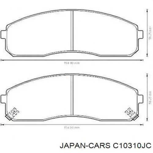 Передние тормозные колодки C10310JC Japan Cars