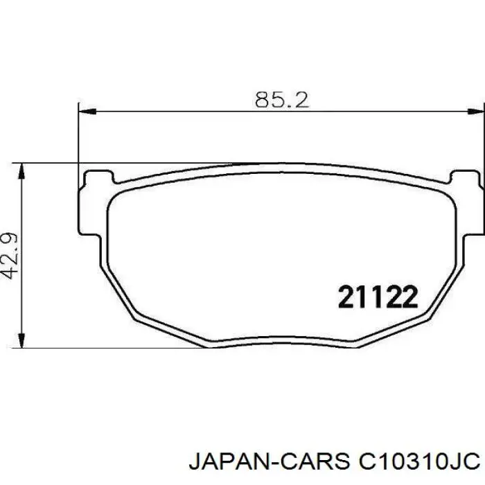 Передние тормозные колодки C10310JC Japan Cars