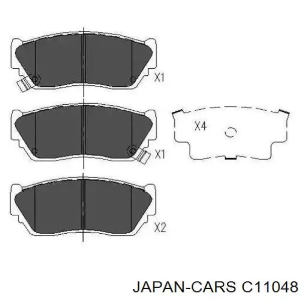 C11048 Japan Cars колодки тормозные передние дисковые
