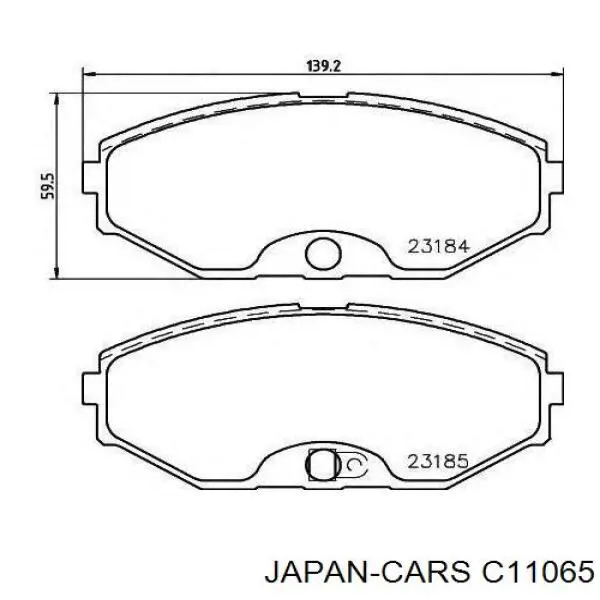 Передние тормозные колодки C11065 Japan Cars