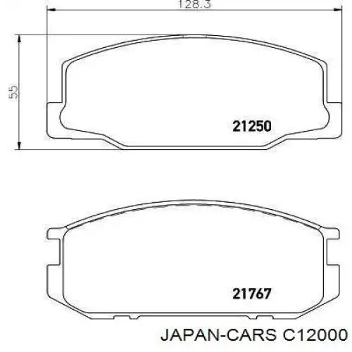 Колодки Japan Cars C12000 цена, от 24.86 USD