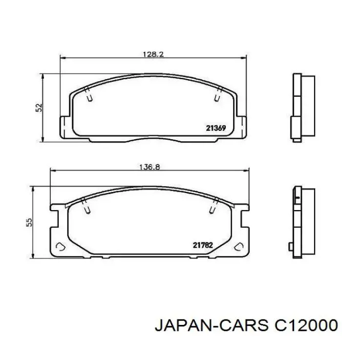 Купить C12000 Japan Cars Колодки тормозные