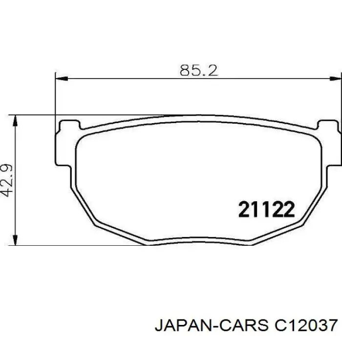 C12037 Japan Cars передние тормозные колодки