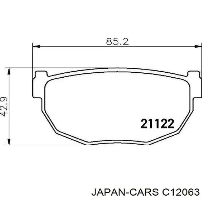 Передние тормозные колодки C12063 Japan Cars