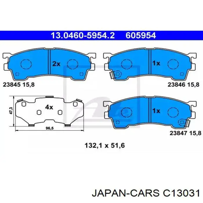 C13031 Japan Cars Колодки передние