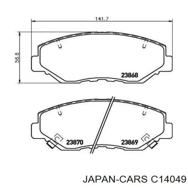 Передние тормозные колодки C14049 Japan Cars