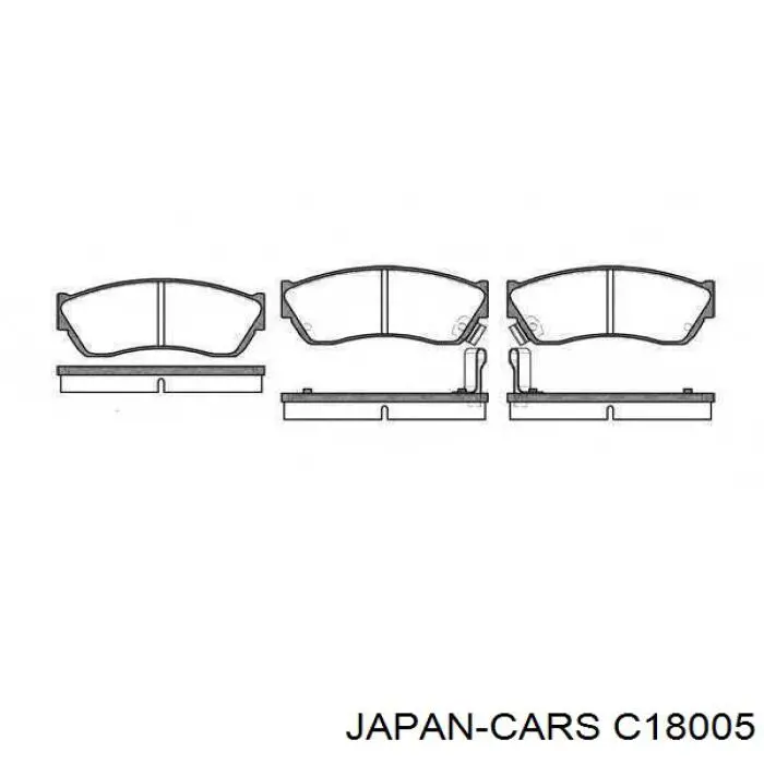 Передние тормозные колодки C18005 Japan Cars