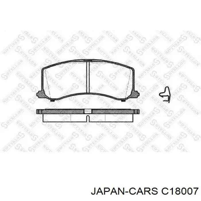 Колодки тормозные передние дисковые JAPAN CARS C18007