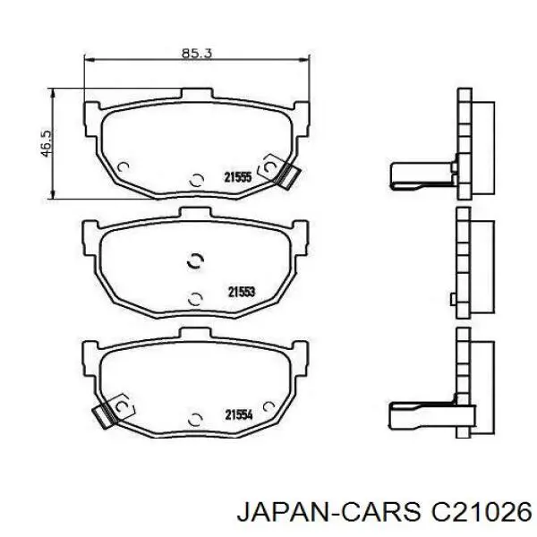 Задние тормозные колодки C21026 Japan Cars