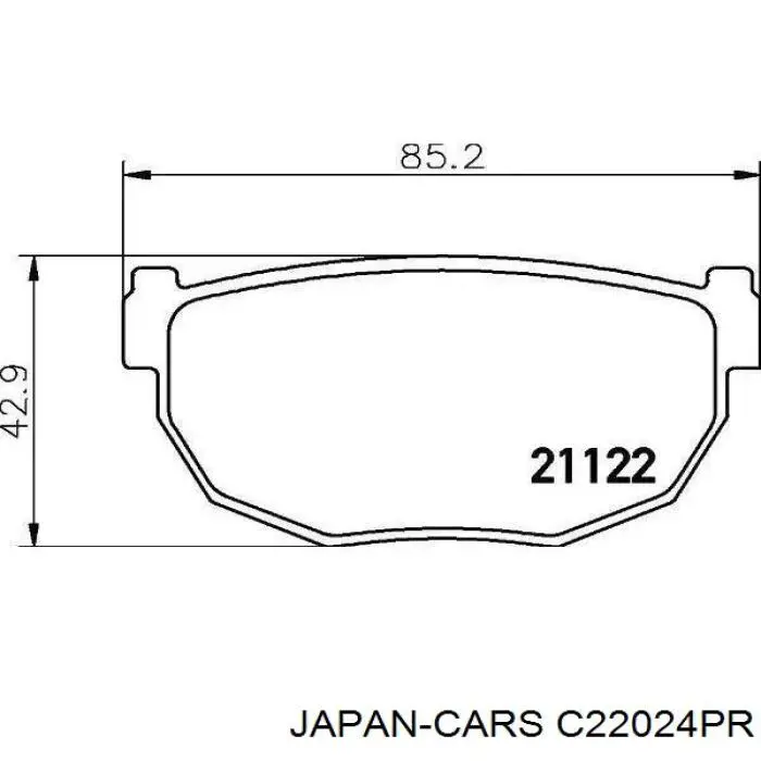 Задние тормозные колодки C22024PR Japan Cars