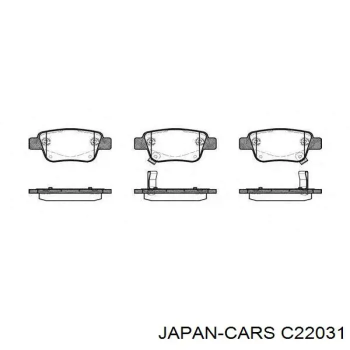 C22031 Japan Cars колодки тормозные задние дисковые