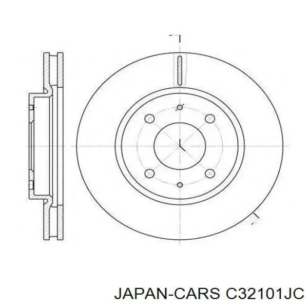 Передние тормозные диски C32101JC Japan Cars