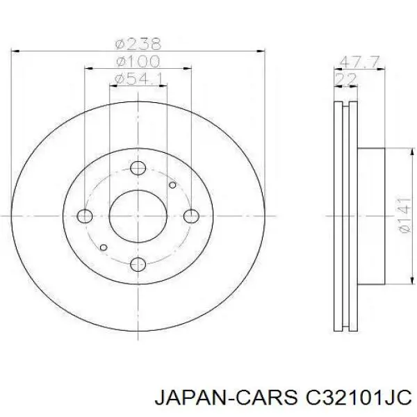 Купить C32101JC Japan Cars Ротор тормозной