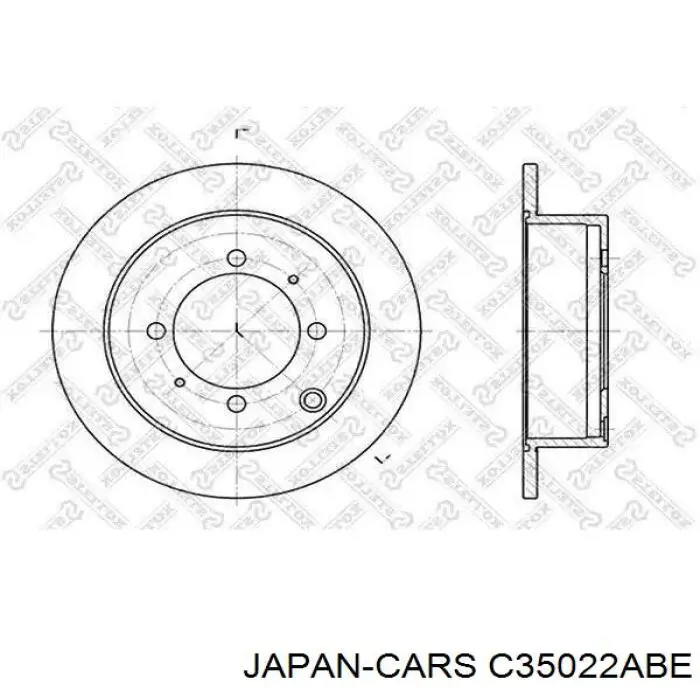 Передние тормозные диски C35022ABE Japan Cars