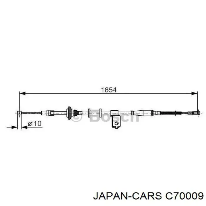 Трос ручника C70009 Japan Cars