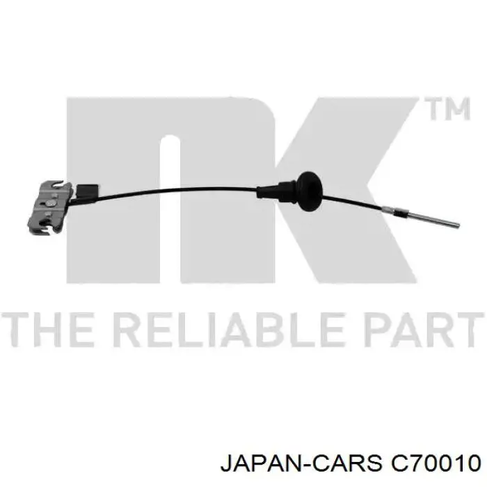 C70010 Japan Cars Трос ручного тормоза задний, правый
