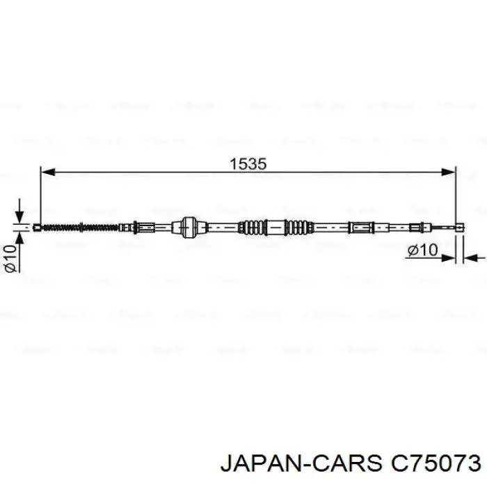 Трос ручника задний Japan Cars C75073