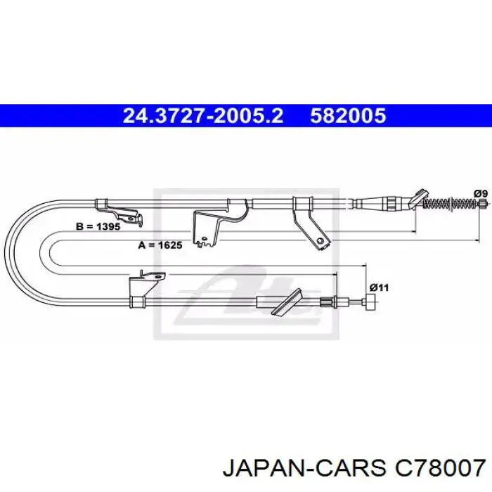 BC700 Japan Parts Трос ручного тормоза задний правый/левый