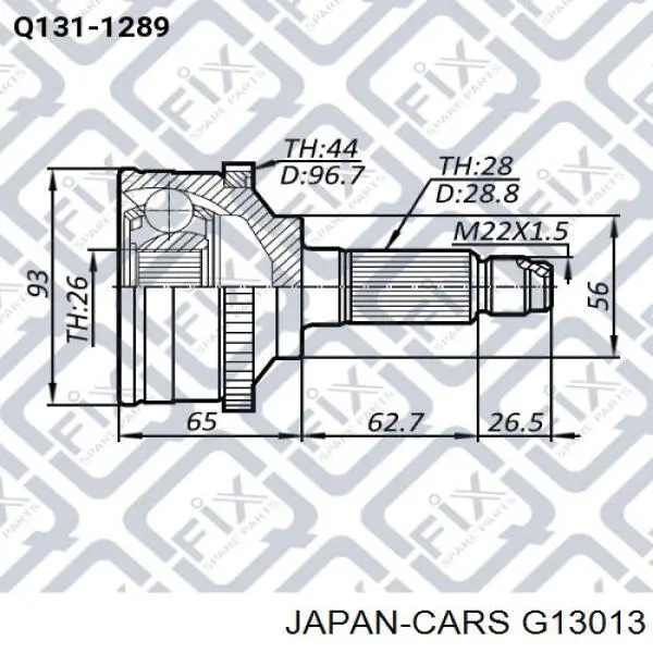 ШРУС наружный передний G13013 Japan Cars
