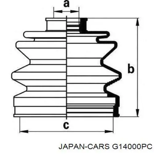 Купить G14000PC Japan Cars Пыльник гранаты наружный, передний