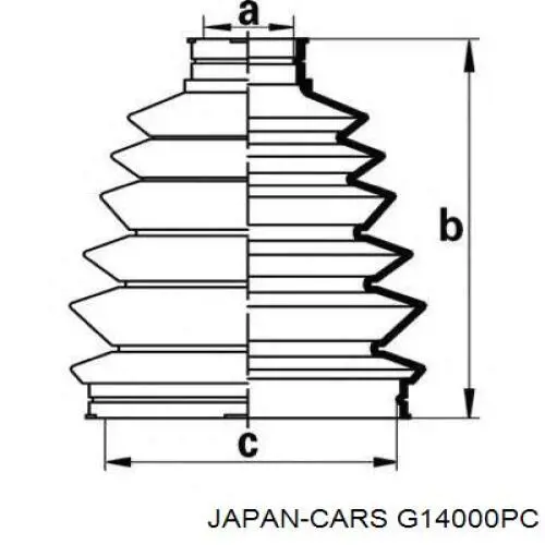 G14000PC Japan Cars Пыльник шарнира привода