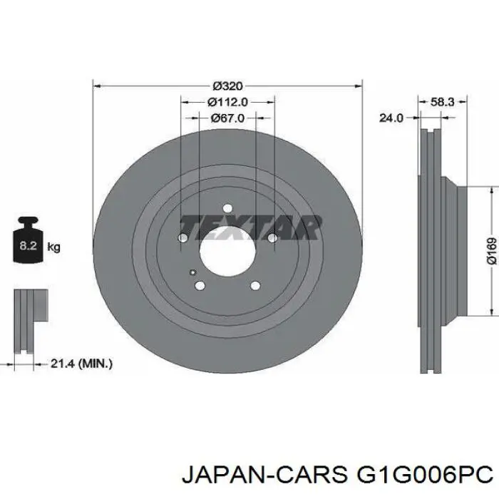 G1G006PC Japan Cars шрус наружный передний