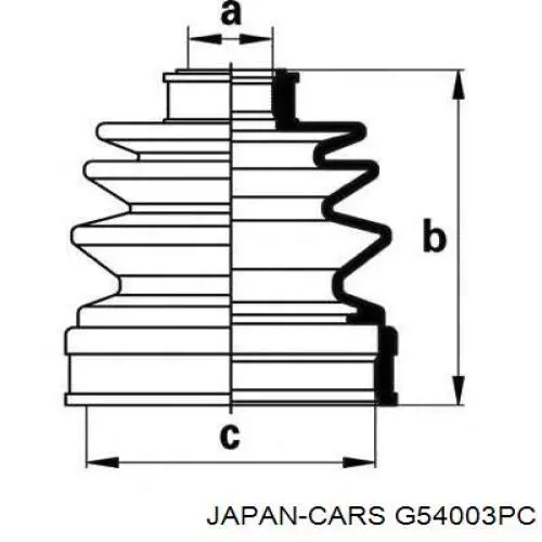 G54003PC Japan Cars Пыльник шарнира привода
