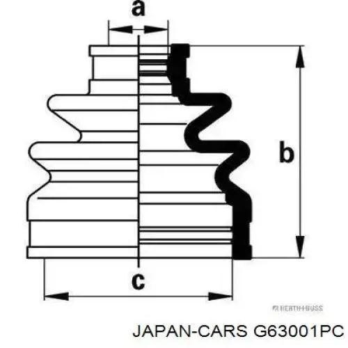 Пыльник ШРУСа внутренний G63001PC Japan Cars