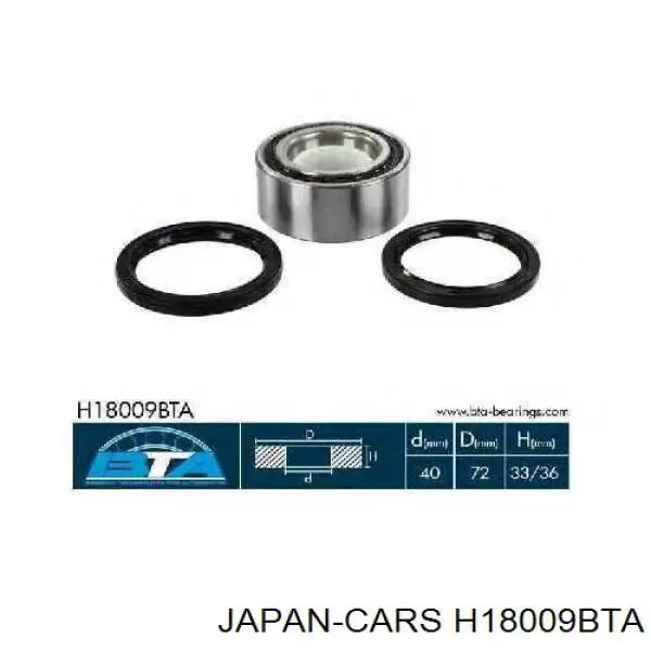 Подшипник ступицы H18009BTA Japan Cars