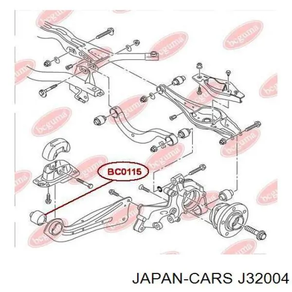 j32004 Japan Cars рычаг передней подвески нижний правый
