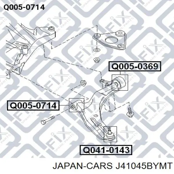 Сайлентблок передней подвески Japan Cars J41045BYMT цена, от 5.21 USD