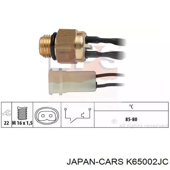 Датчик включения вентилятора радиатора K65002JC Japan Cars