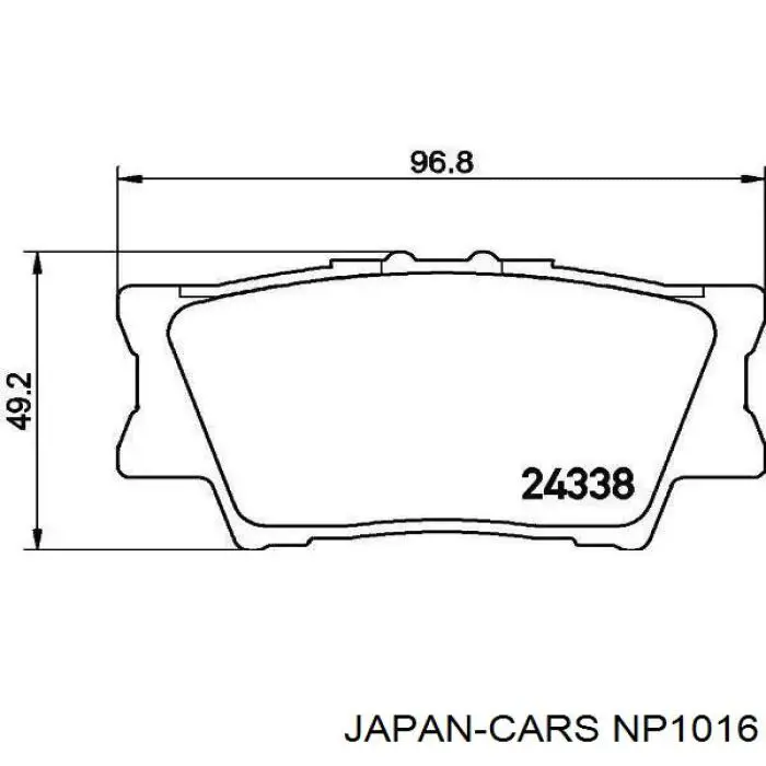 Кольца поршневые комплект на мотор, 2-й ремонт (+0,50) NP1016 Japan Cars