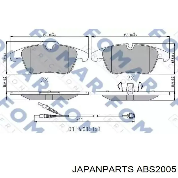 Датчик антиблокировочной системы торможения Japan Parts ABS2005 цена, от 23.74 USD