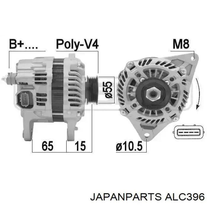 Генератор ALC396 Japan Parts