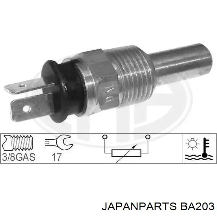 Датчик температуры охлаждающей жидкости BA203 Japan Parts