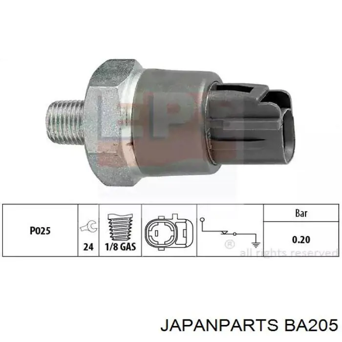 BA205 Japan Parts Термовыключатель