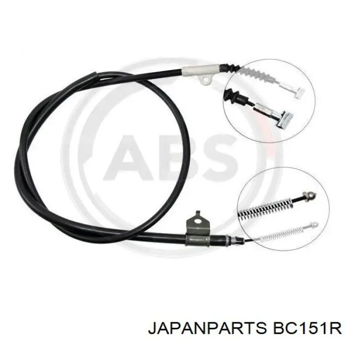 BC151R Japan Parts трос ручного тормоза задний правый