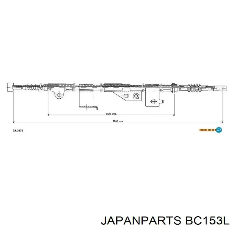 Трос ручника BC153L Japan Parts