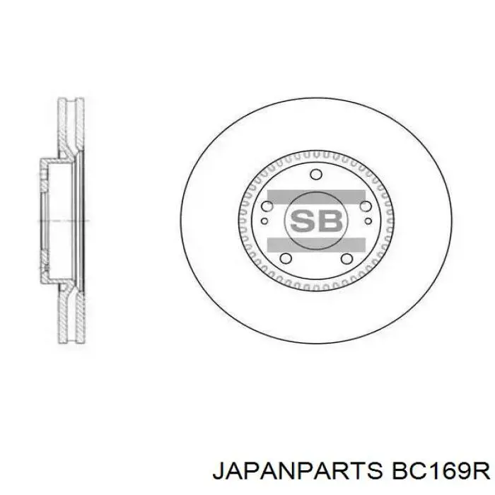 BC169R Japan Parts Трос ручного тормоза задний, правый