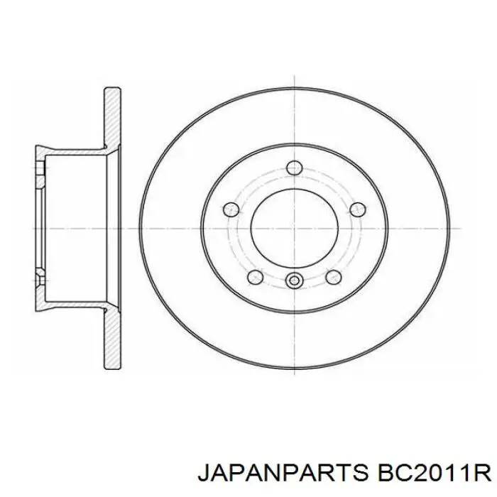 Задний трос ручника Japan Parts BC2011R цена, от 41.34 USD